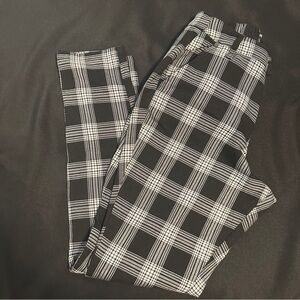 Hot Topic  Black & White Plaid Print Pants punk goth‎ Sz S